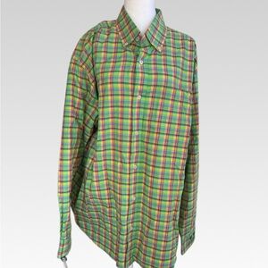 NWOT Vibrant Plaid Button-Down Shirt for Men SIZE XL